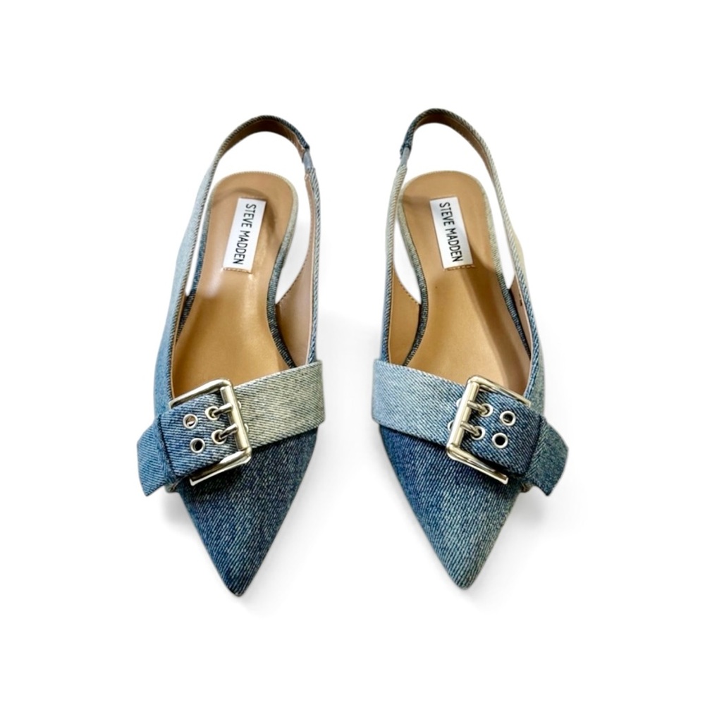 Steve Madden Denim Slingback Flats – Size 6
